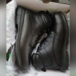 Black Leather Men's Boots